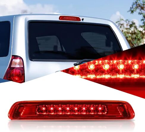 Auto Dynasty - Without Spoiler Rear High Mount Centre LED Third Brake Light Compatible with Toyota 4Runner 03-09, Chrome Housing, Red Lens in Saudi Arabia