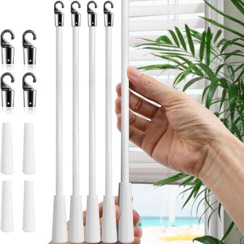 Blind Wand Replacement with Hook, 17 Inches White Fiberglass Blind Wand, Mini Blind Wand Replacement, Blind Tilt Wand for Window Pull Supplies (1 Pcs) in Saudi Arabia