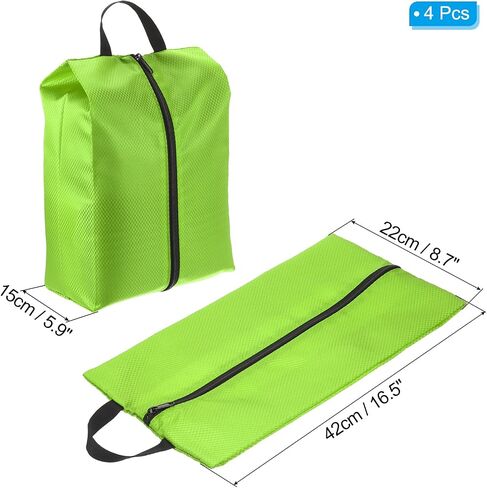 PATIKIL Shoe Bags for Travel, 4 Pack Portable Nylon Shoe Bag with Zipper Waterproof Shoe Storage Organizer for Travel Outdoor, Purple in Kuwait