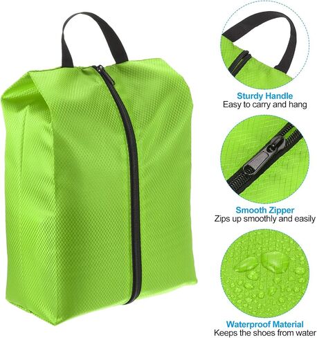 PATIKIL Shoe Bags for Travel, 4 Pack Portable Nylon Shoe Bag with Zipper Waterproof Shoe Storage Organizer for Travel Outdoor, Purple in Kuwait