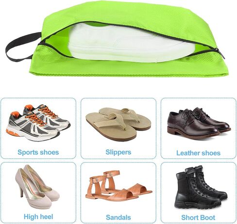 PATIKIL Shoe Bags for Travel, 4 Pack Portable Nylon Shoe Bag with Zipper Waterproof Shoe Storage Organizer for Travel Outdoor, Purple in Kuwait