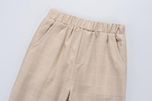 Boys Plaid Vest and Pants Check Formal Wedding Ring Bearer Outfit Tuxedo Dress Suits in Saudi Arabia