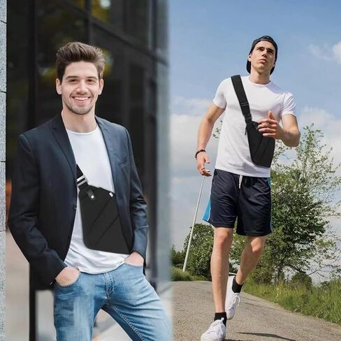 Sling Bag Anti-theft Crossbody Personal Pocket Bag Lightweight Chest Shoulder Backpack for Travel Hiking in Saudi Arabia
