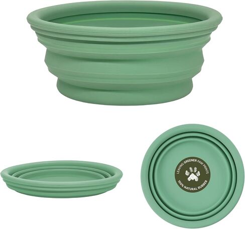 Hevea Collapsible Dog Bowl On The Go - Made from 100% Natural Rubber - Ultra Portable Pocket Sized Water Travel Dog Bowl - Tested and Safe for Your Dog (Old Rose) in Kuwait