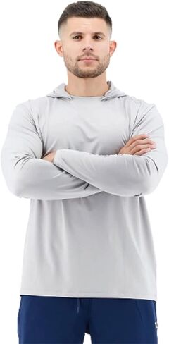 TYR Men's Long Sleeve Sun Protection Performance Hoodie Shirt UPF 50+ in Saudi Arabia