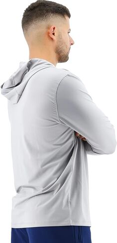TYR Men's Long Sleeve Sun Protection Performance Hoodie Shirt UPF 50+ in Saudi Arabia