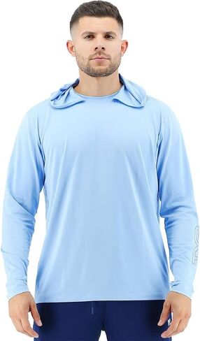 TYR Men's Long Sleeve Sun Protection Performance Hoodie Shirt UPF 50+ in Saudi Arabia