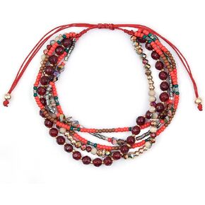 Boho Bracelets Anklets for Women Beaded - Adjustable Bohemian Anklets for Girls Handmade Beaded,2Pcs Braided Beach Bracelet Anklets