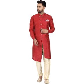 طقم بدلة بيجامة كورتا حريرية للرجال من SKAVIJ لحفلات الزفاف والموسم الاحتفالي in Kuwait