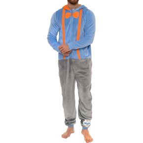 Blippi Onesie | Novelty Onesies For Men | Mens Fleece Onesies| Gifts For Men | Sizes Small To XX-Large