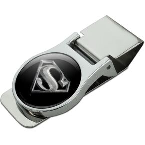 GRAPHICS & MORE Superman Steel Logo Satin Chrome Plated Metal Money Clip
