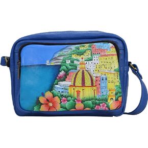 Anna by Anuschka Hand Painted Women’s Genuine Leather Messenger Crossbody