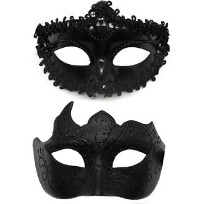 Masquerade Mask for Women Couple Venetian Masks for Halloween Mardi Gras Costume Party Prom Ball