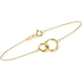 RS Pure by Ross-Simons 14kt Yellow Gold Circle Bracelet. 8 inches