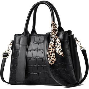 NICOLE & DORIS Handbags for Women Designer Top Handle Bag Croc Shoulder Bags PU Leather Tote Bag Ladies Work Bag
