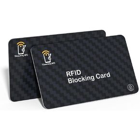 RFID Blocking Cards - 4 pcs Premium Contactless NFC Debit Credit Card Passport Protector Blocker, Smart Slim Design Perfectly fits in Wallet/Purse， for Credit Card Holder Identity Theft Prevention