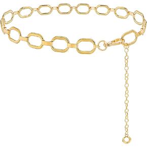 Metal Waist Chain for Women Chunky Belly Link Chain Belt for Dresses