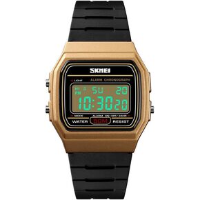 ساعة SKMEI الرياضية الرقمية، ساعة يد مطورة مقاومة للماء حتى 50 متر للرجال والنساء، إضاءة خلفية LED، خفيفة للغاية 80 جرام فقط in Kuwait