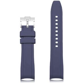20mm/22mm Curved Lug End FKM Rubber Strap Watch Band For Men & Women for Sports & Dive Watches-Replacement