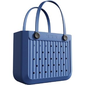 Waterproof EVA Beach Tote Bag, Large Washable Rubber Travel Handbags for Sports Travel Outdoor Anti-Tip Bag Gift for Women