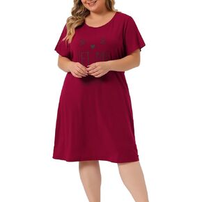 Agnes Orinda Plus Size Nightgowns for Women Cute Soft Comfy Lounge Sleepwear Nightgowns