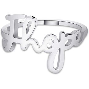 WSNANG Korean Group Rings Kpop Bangtan Boys Name Rings Korean Group Army Gift