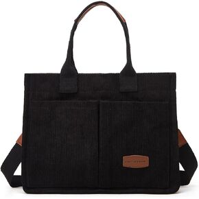 Corduroy Tote Bag for Women Fashion Multi-pocket Handbags Casual Crossbody Hobo Bag Cute Satchel Shoulder Bag 2024