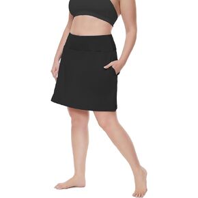 Sixstar Skorts Plus Size Women's Tennis Skirt with Pockets Lightweight Skirt for Running Golf Workout Sports