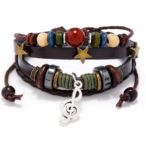 Fairy Grunge Bracelet for women Unisex PU Leather Star Music Note Fairycore Aesthetic Jewelry Fairy Grunge Accessories