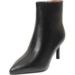 Women's Classic Pointed Toe Heels Leather Ankle Boots