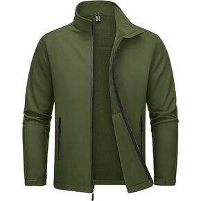 MAGCOMSEN Men's Fleece Lined Softshell Jacket Waterproof Windbreaker Rain Jacket for Tactical Hiking