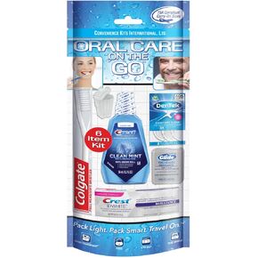 مجموعة أدوات الراحة الدولية للرجال المكونة من 11 قطعة مع العناية بالفم وأساسيات العناية بالفم، وتتميز بما يلي: منتجات بحجم السفر، باللون الأزرق in Kuwait