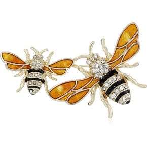 Napier Classics Goldtone and Yellow Bee Brooch Pin