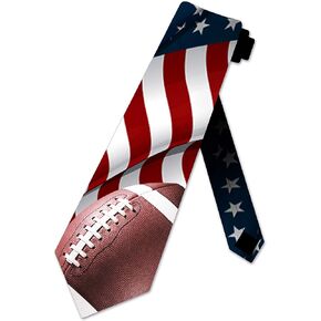Three Rooker Football Ties Mens Tie Sports Necktie Flag Tie