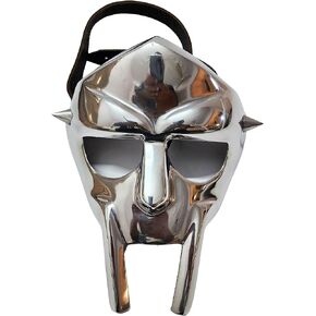 Medieval Mf Doom Gladiator Mask Mad-Villain Golden Finish Brass Face Armou