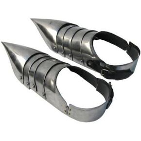 Steel Gothic Armor Shoes - One Pair- Wearable Replica Armor Costume Rustic Vintage Home Decor Gifts