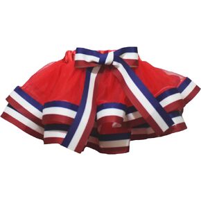 Petitebella Red Petal Skirt Blue White Red Striped Ribbon Nb-8y