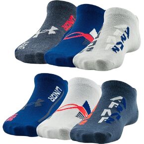 Under Armour Kids' Essential Lite No Show Socks, 6-Pairs
