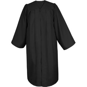 YII0SS Unisex Matte Robes for Graduation Gown,Choir Robe for Church,Pulpit Robe and Pastor Black