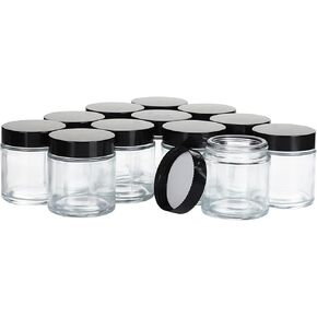 Hoa Kinh 4oz Glass Jars With Lids, Mini Round Canning Jars Wide Mouth, 40 Pack, Empty Cosmetic Bottles for Storage Creams, Beauty Products, Lotion, and Ointments