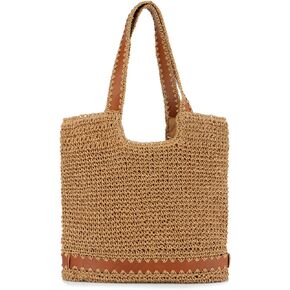 Freie Liebe Straw Beach Bag for Women Summer Woven Tote Bag Shoulder Handbag Boho Hobo Bags