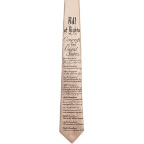 Bill of Rights Tie, Necktie with Bill of Rights. Lawmaker gift, Legislator gift, Politician gift.