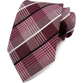 Men's Stripe Plaid Ties Jacquard Pattern Business Formal Designer Neckties 3.15"