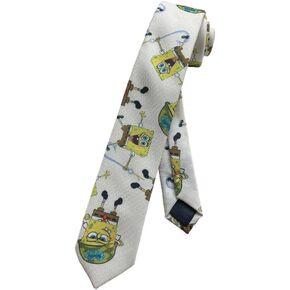 Necktie Cartoon Neck Tie | White | One Size for Men