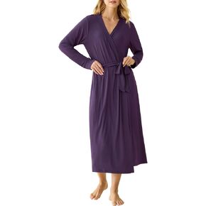 Latuza Women's Viscose Robes Long Sleeves Bathrobe with Pockets