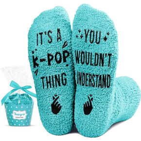 HAPPYPOP Funny Crazy KPOP Socks K-pop Gifts for K-pop Lovers Music Gifts For Teens, Music Gifts For Music Lovers