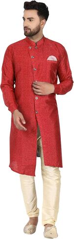 طقم بدلة بيجامة كورتا حريرية للرجال من SKAVIJ لحفلات الزفاف والموسم الاحتفالي in Kuwait