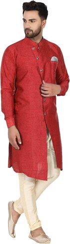 طقم بدلة بيجامة كورتا حريرية للرجال من SKAVIJ لحفلات الزفاف والموسم الاحتفالي in Kuwait