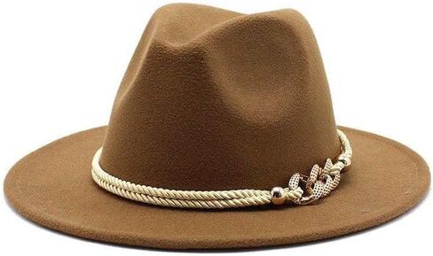 Precize Wide Brim Felt Fedora Panama Hat with Ring Belt in Saudi Arabia