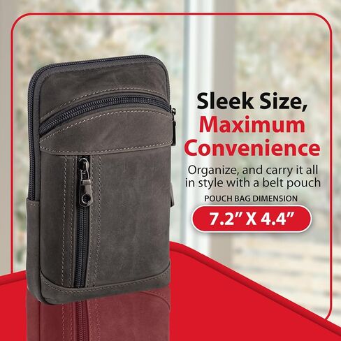 Hengwin Leather Phone Holster for iPhone 14 Plus 13 Pro Max 12 Pro Max Samsung Galaxy A32 A12 S22 Ultra Note 20 Ultra Moto G Stylus Belt Clip Case Crossbody Bag Wallet Purse Cell Phone Pouch in Saudi Arabia
